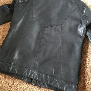 napp jeans leather jacket